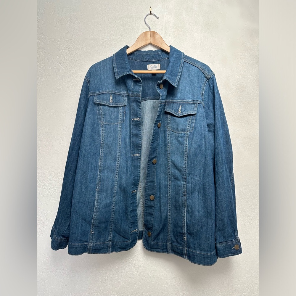 Croft & Barrow Classic Stretch Blue Jean Jacket